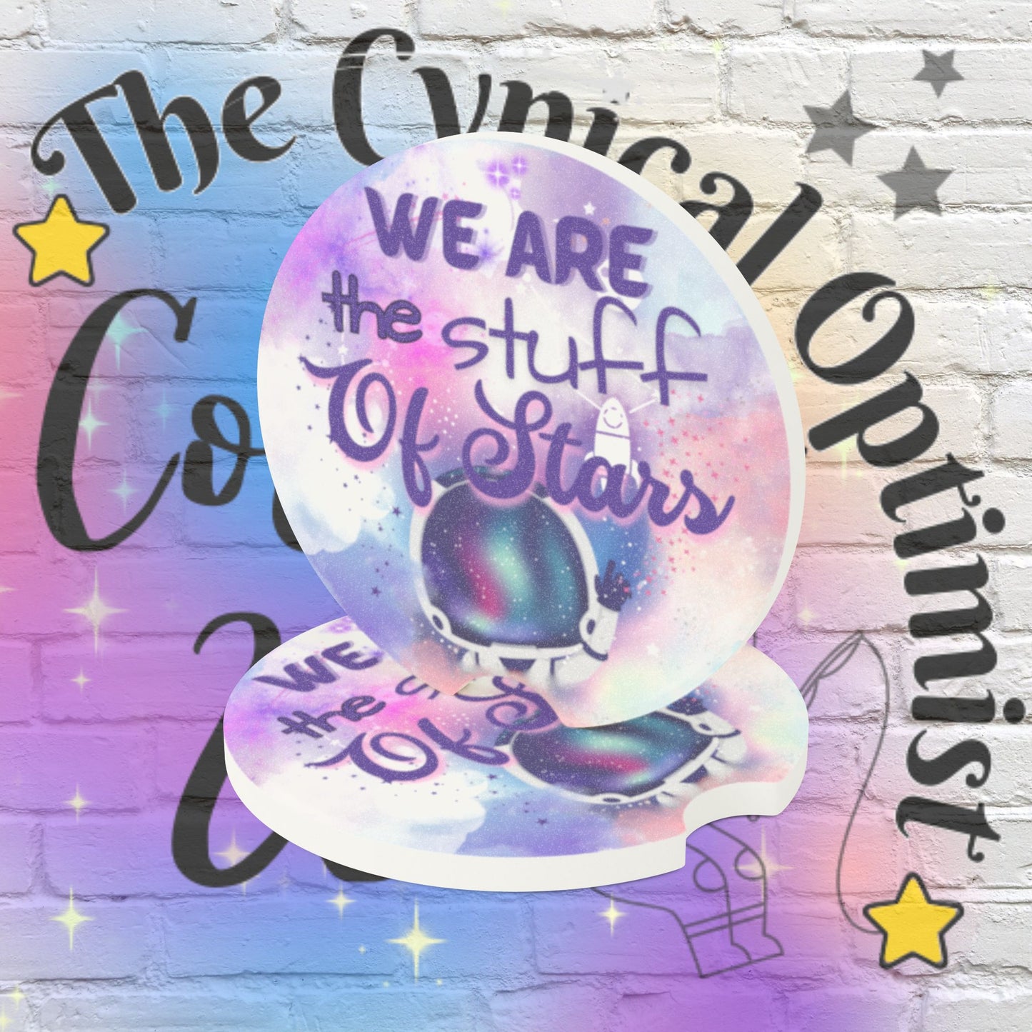 We Are the Stuff of Stars Car Coaster | Galaxy Soapstone Cup Holder