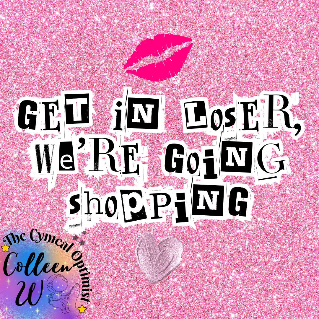 Mean Girls Car Cup Holder Absorbent Soapstone Coaster | Get In Loser We're Going Shopping | Pink Glitter Accessory Gift | Free Shipping