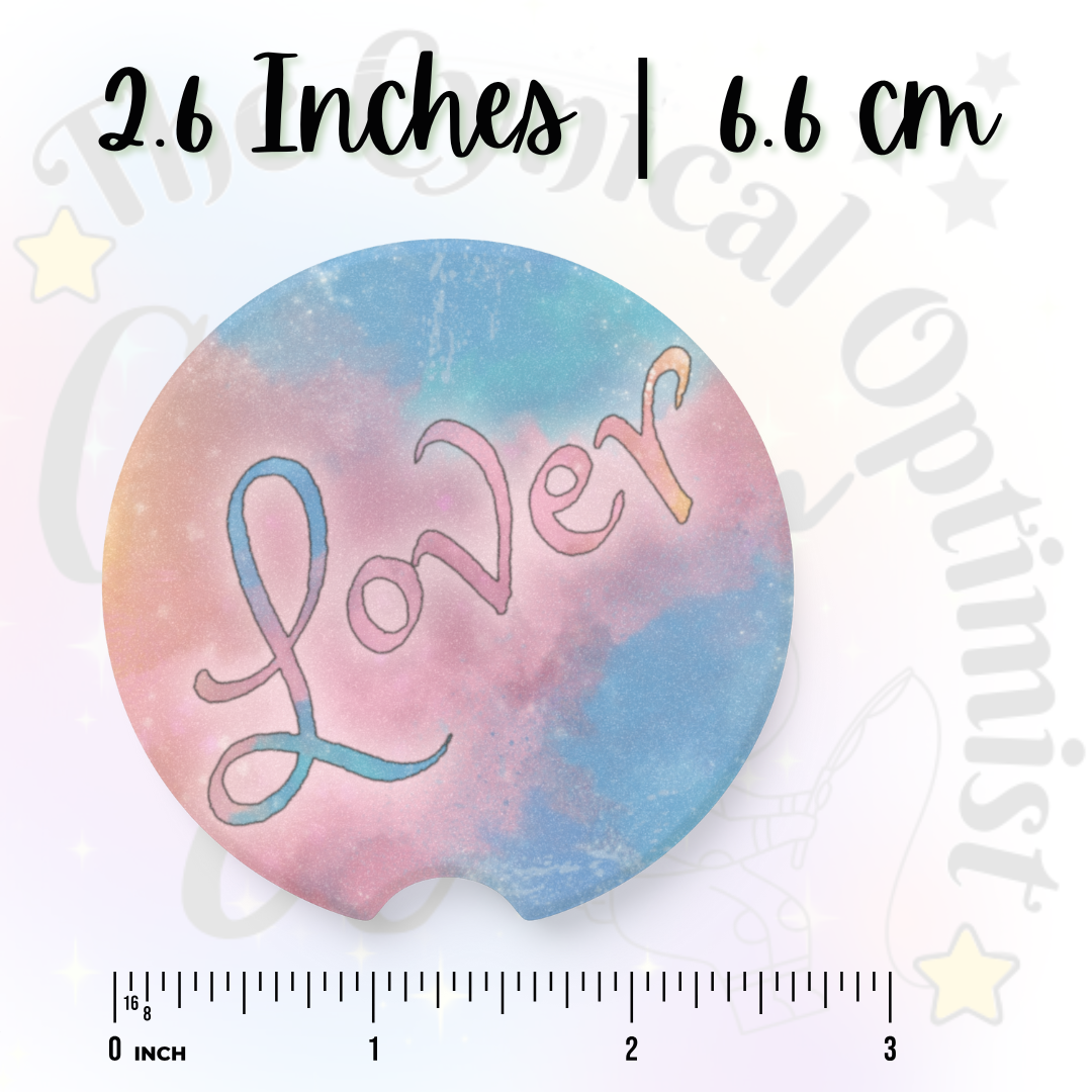 Unique Swift Lover Album Inspired Colorful Absorbent Soapstone Car Cup Holder Coaster - Taylor Fan Gift Idea | Free Shipping | Pastels