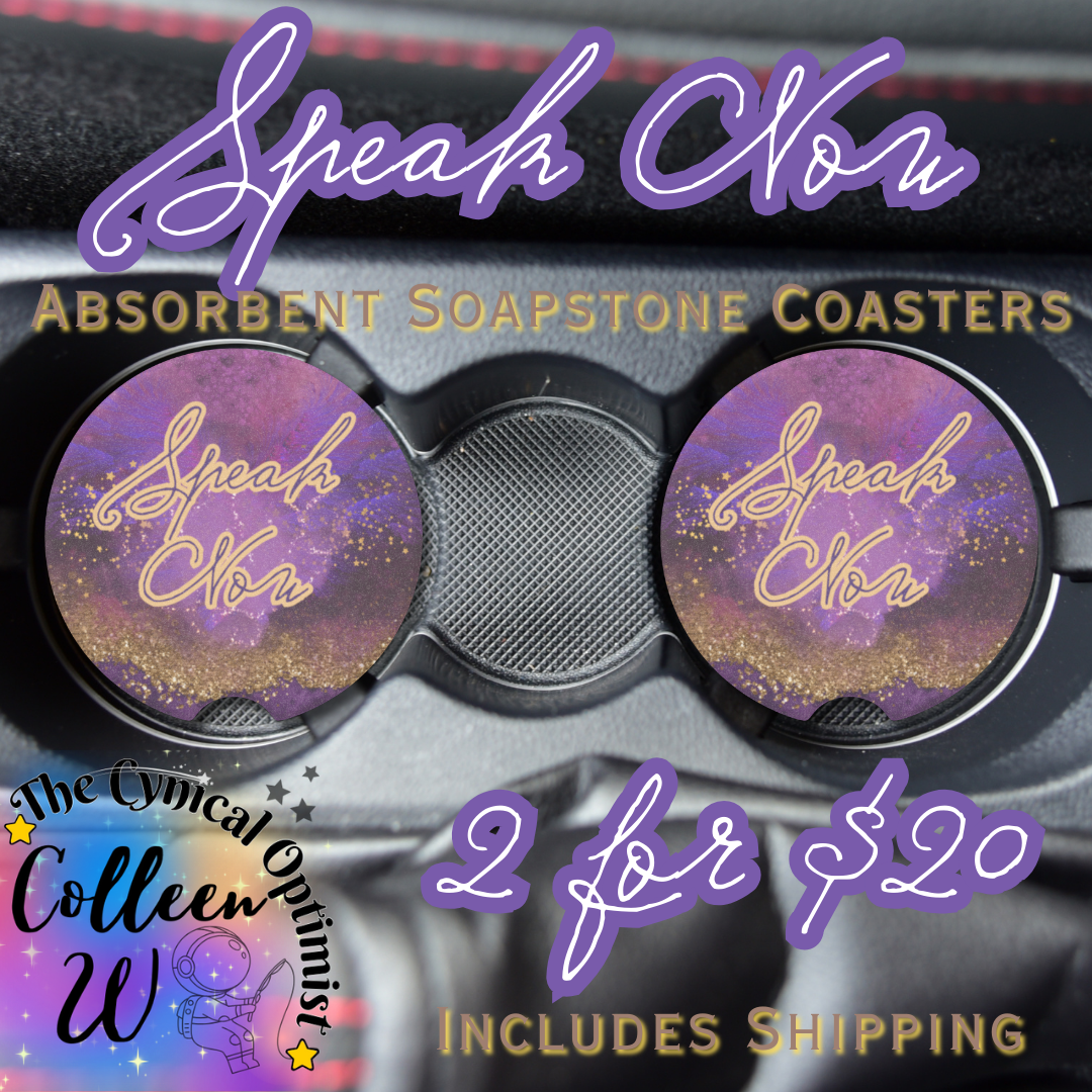 Unique Speak Now Album Inspired Absorbent Soapstone Car Cup Holder Coaster - Taylor Fan Gift Idea | Free Shipping | Swift Fans