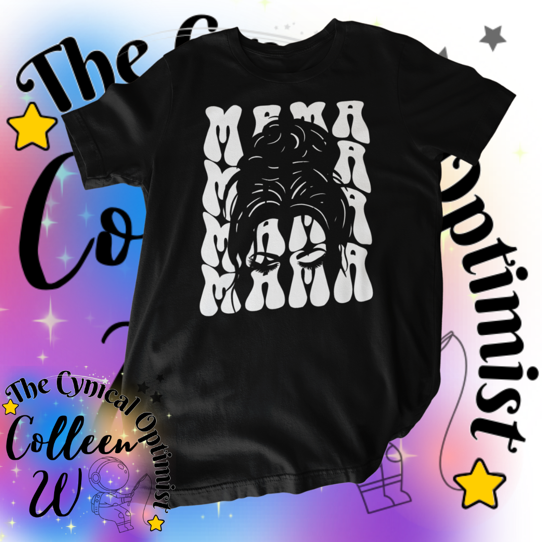 Mama Black Tshirt, Mother's Day Gift, Women's Graphic Tee, Mom Life Shirt, Family Apparel | Free Shipping