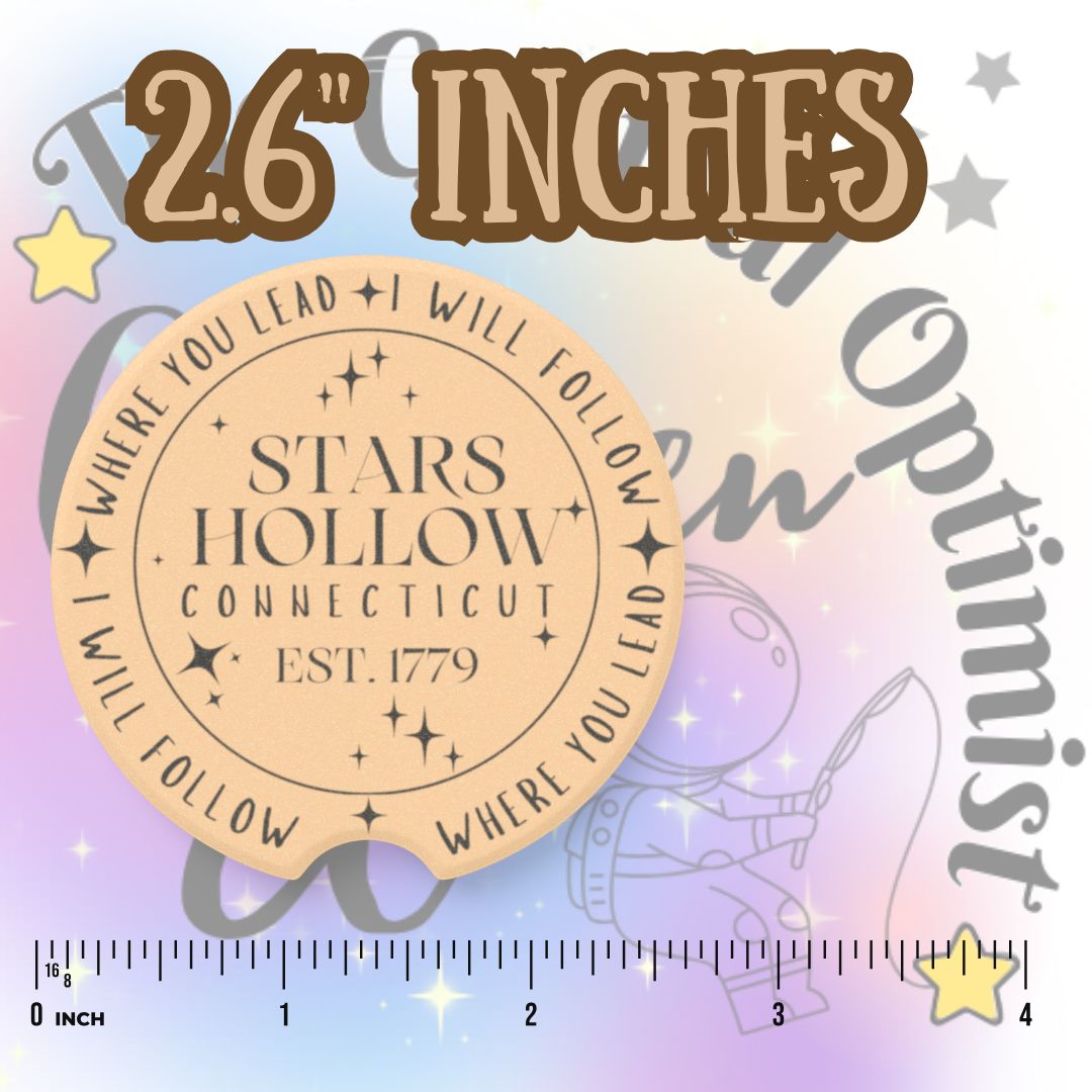 Stars Hollow Car Coaster | Where You Lead I Will Follow | Gilmore Girls Gift