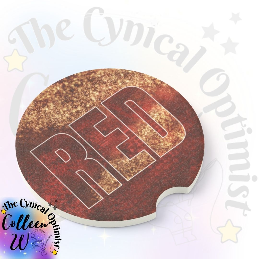 Taylor S Red Album Car Coaster | Soapstone Cup Holder | Swift Fan Gift