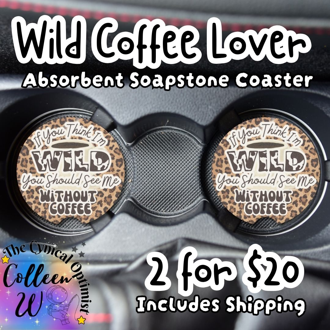 Wild Coffee Lover Coaster | Cheetah Print Absorbent Set