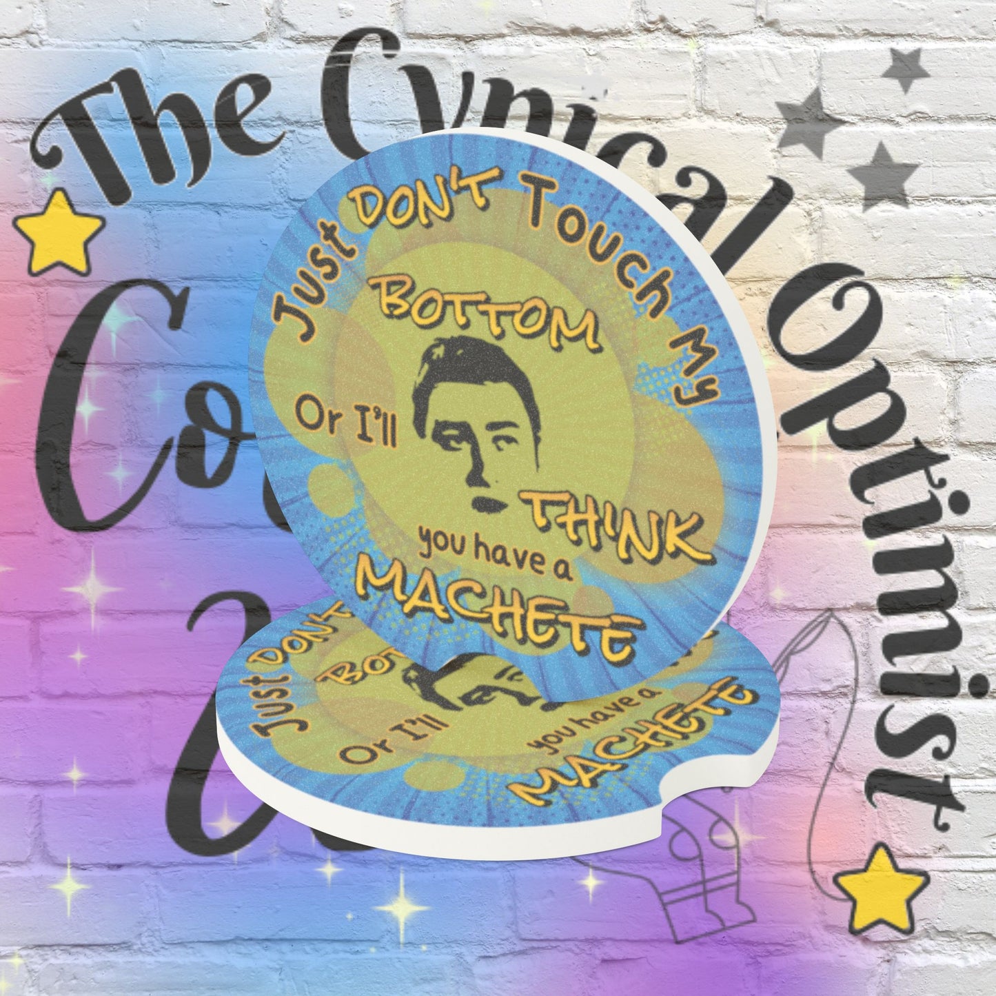 Gilmore Girls Kirk Fans Car Coaster | Stars Hollow Soapstone Gift