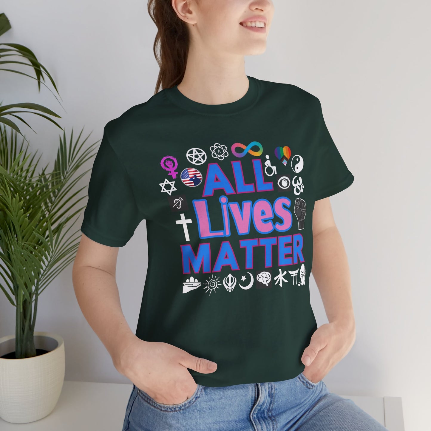 All Lives Matter T-Shirt, Unisex Equality Tee, Comfortable Casual Wear, Social Justice Shirt, Gift for Activists, Pride Apparel