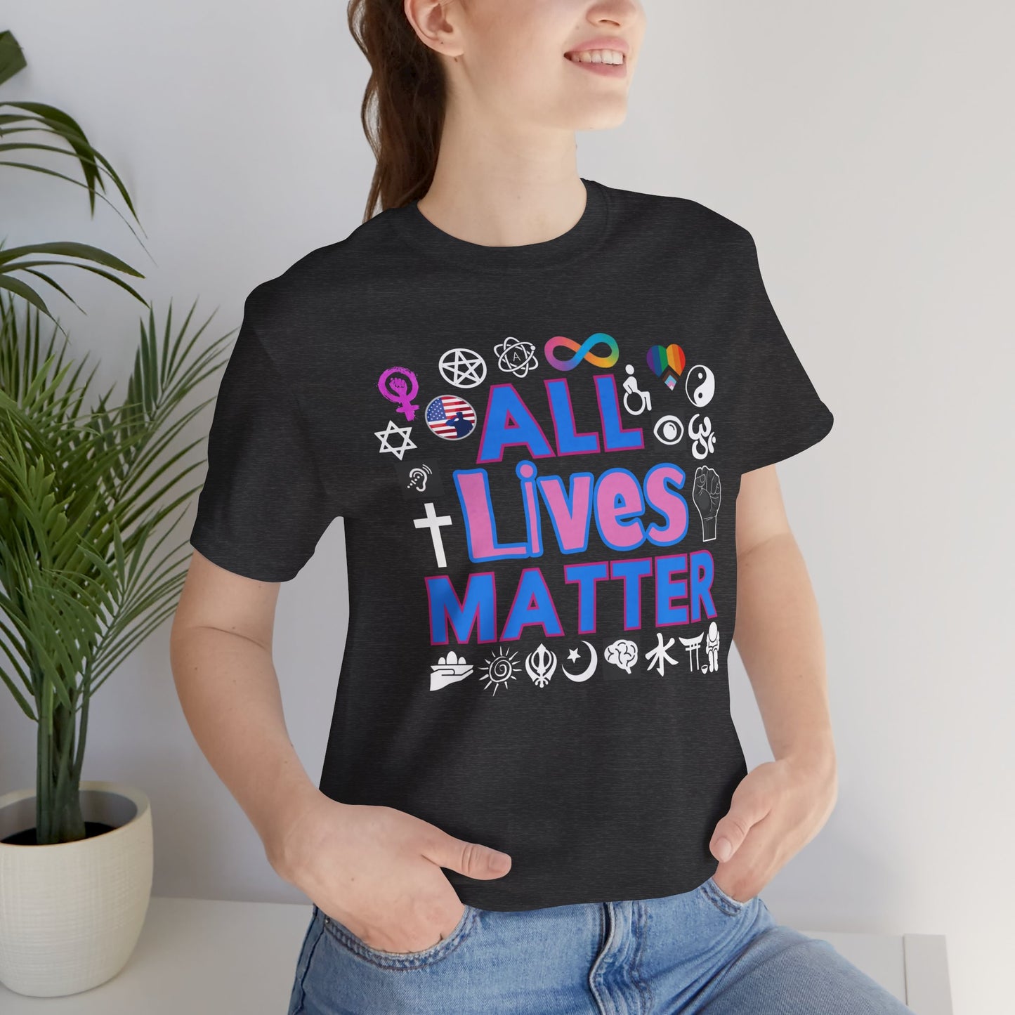 All Lives Matter T-Shirt, Unisex Equality Tee, Comfortable Casual Wear, Social Justice Shirt, Gift for Activists, Pride Apparel