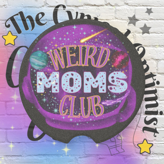 Weird Moms Club Space Car Coaster - Purple Astronaut Helmet Planets Soapstone