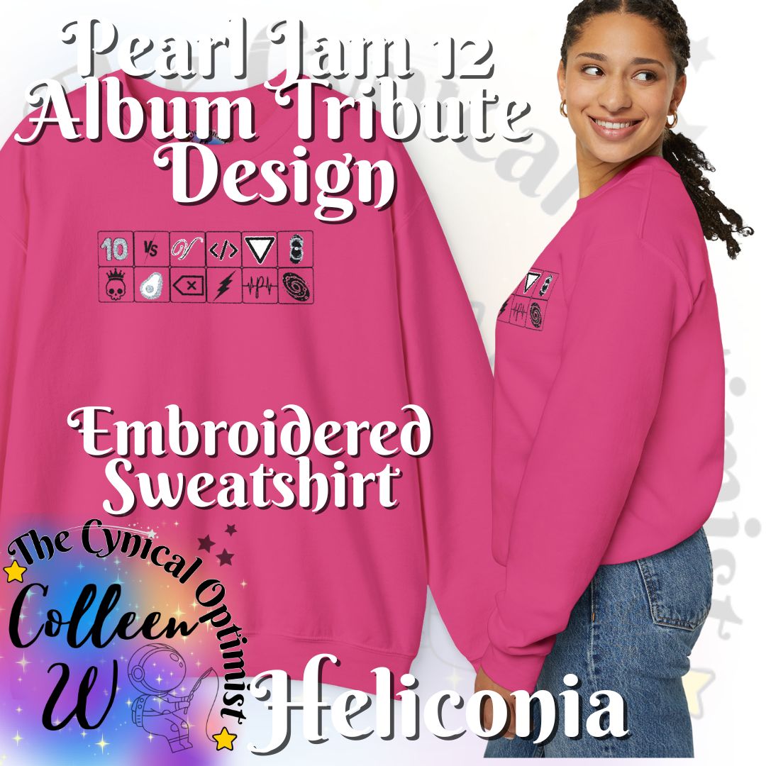 Pearl Jam 12 Album Embroidered Sweatshirt | Minimalist Icon Grid Tribute