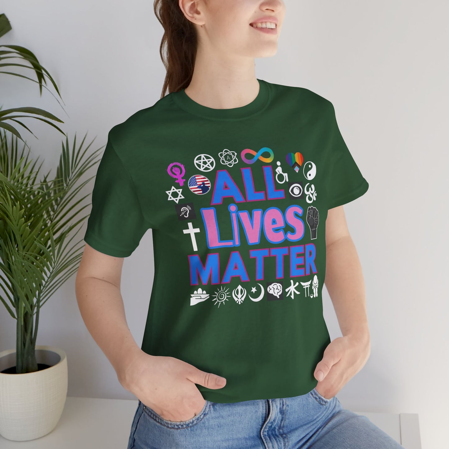 All Lives Matter T-Shirt, Unisex Equality Tee, Comfortable Casual Wear, Social Justice Shirt, Gift for Activists, Pride Apparel