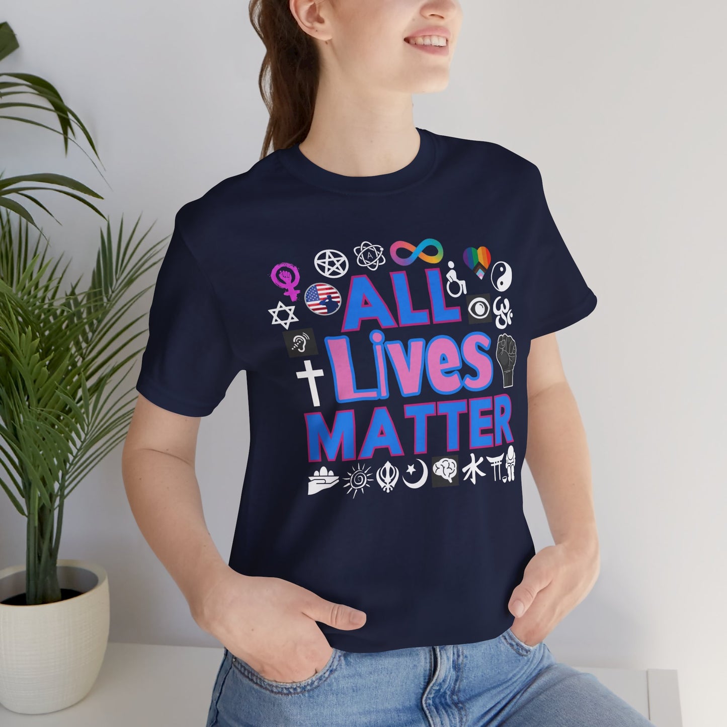 All Lives Matter T-Shirt, Unisex Equality Tee, Comfortable Casual Wear, Social Justice Shirt, Gift for Activists, Pride Apparel