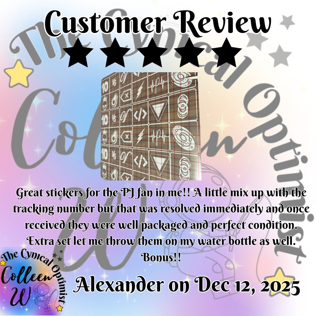 Pearl Jam PJ Album Decal for Car Window or Bumper Sticker | Ten, VS, Vitality, No Code, Yield, Binaural, Riot Act, Backspace, Stickman