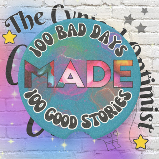 AJR 100 Bad Days Car Coaster | Watercolor Soapstone | Music Lyrics Gift