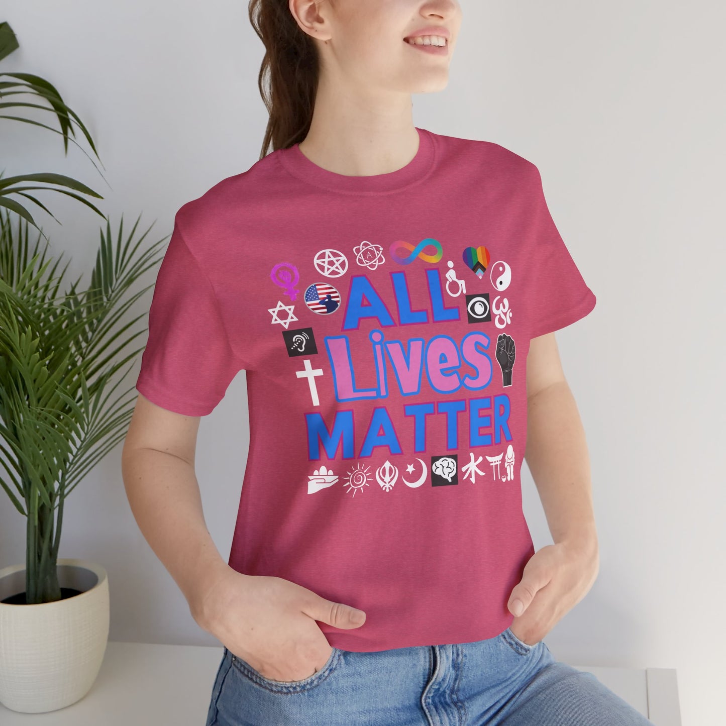 All Lives Matter T-Shirt, Unisex Equality Tee, Comfortable Casual Wear, Social Justice Shirt, Gift for Activists, Pride Apparel