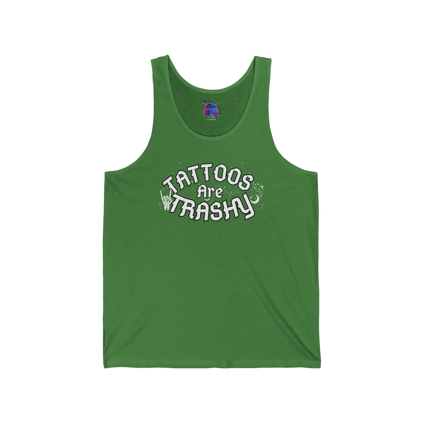 'Tattoos Are Trashy' Graphic Tank — Funny Tattoo Humor Unisex Jersey Tank