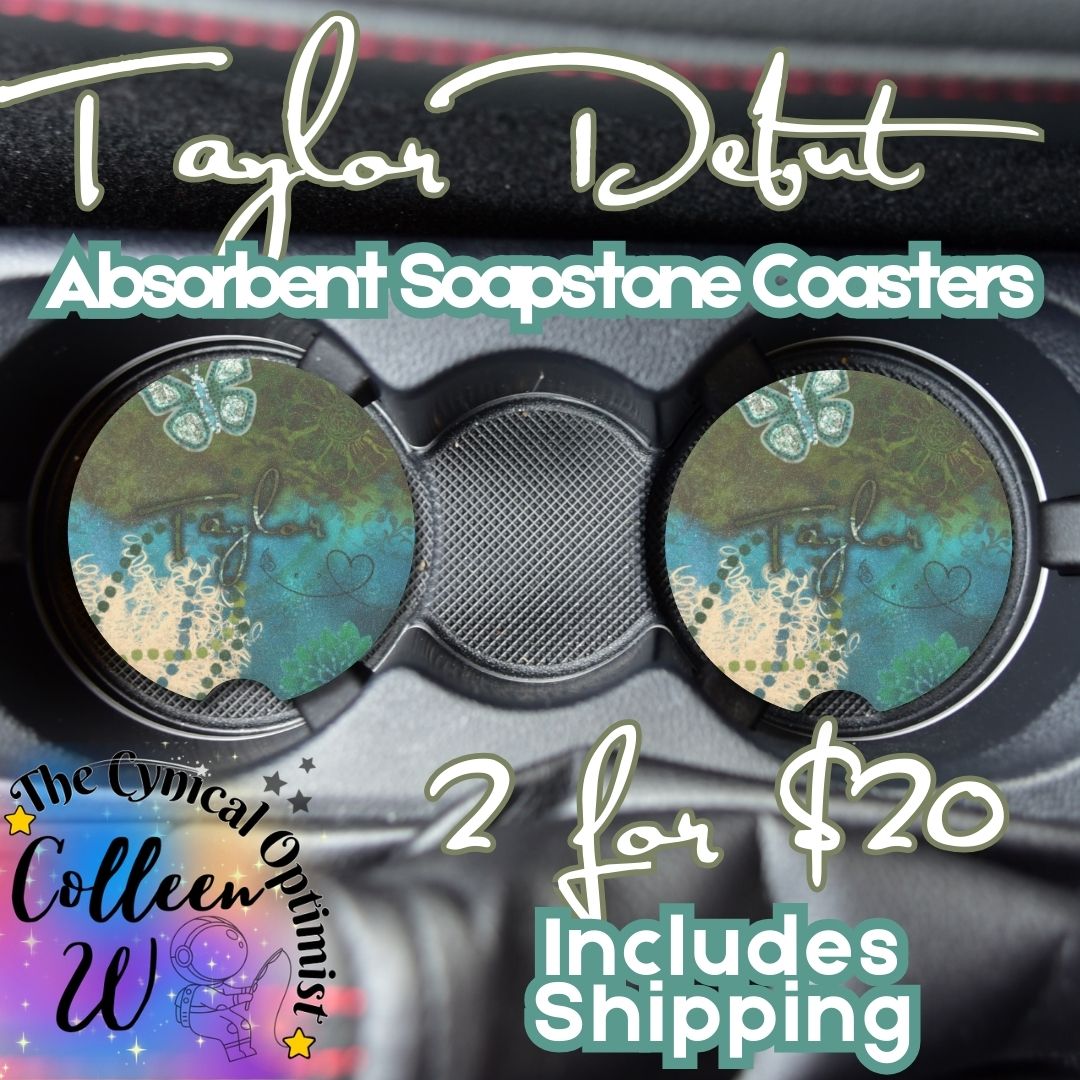 Taylor S Debut Album Car Coaster | Soapstone Cup Holder | Swift Fan Gift