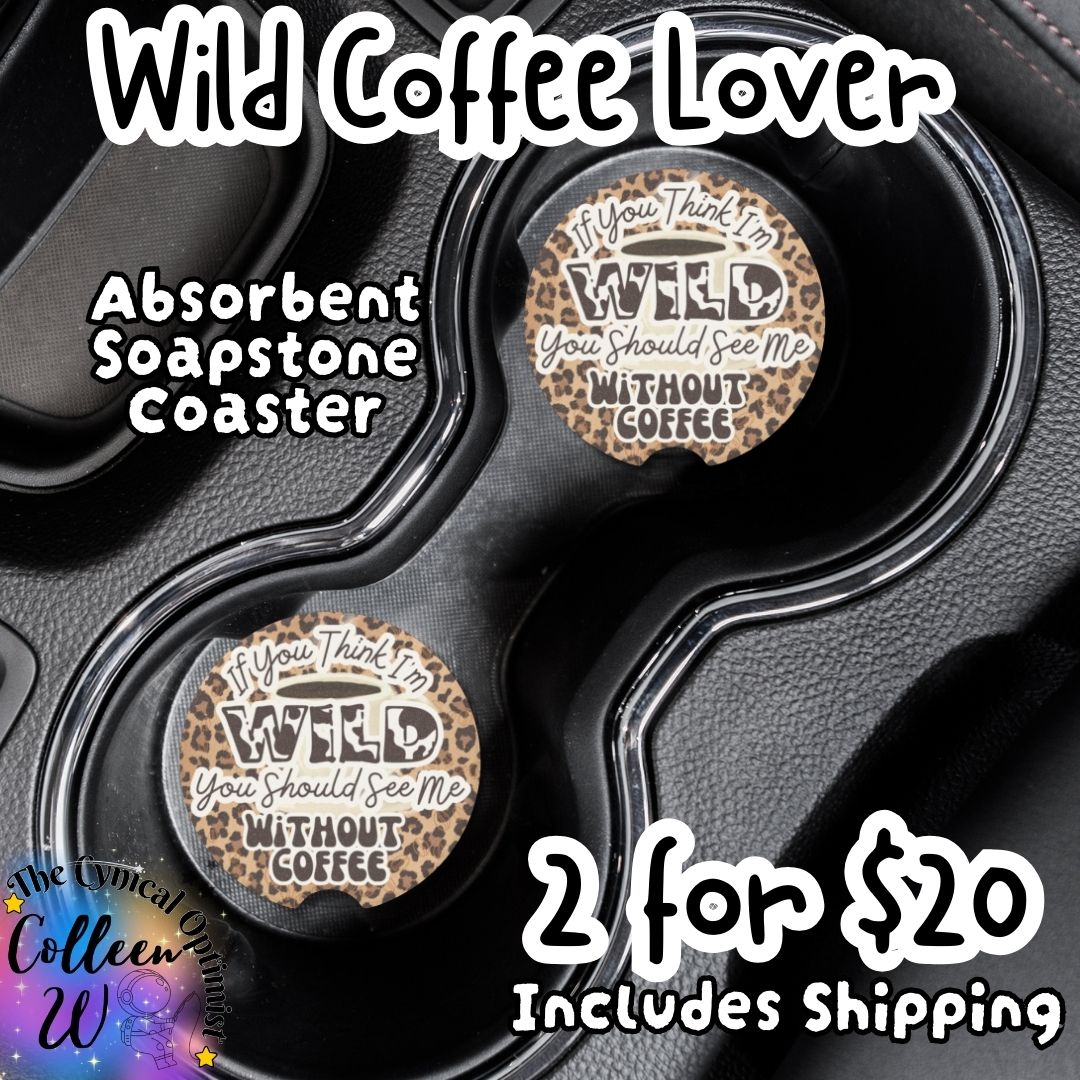 Wild Coffee Lover Coaster | Cheetah Print Absorbent Set