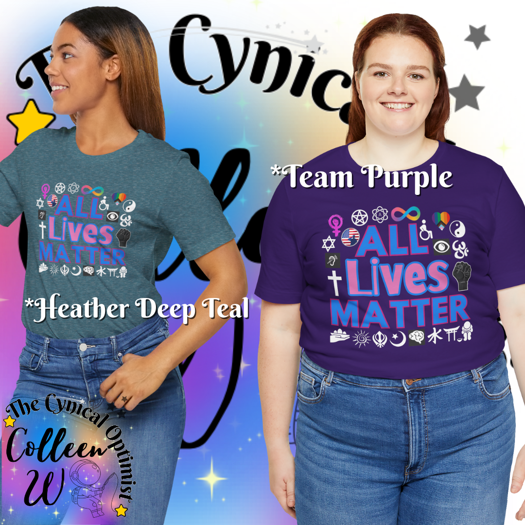 All Lives Matter T-Shirt, Unisex Equality Tee, Comfortable Casual Wear, Social Justice Shirt, Gift for Activists, Pride Apparel