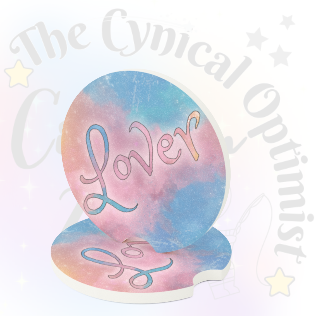 Unique Swift Lover Album Inspired Colorful Absorbent Soapstone Car Cup Holder Coaster - Taylor Fan Gift Idea | Free Shipping | Pastels