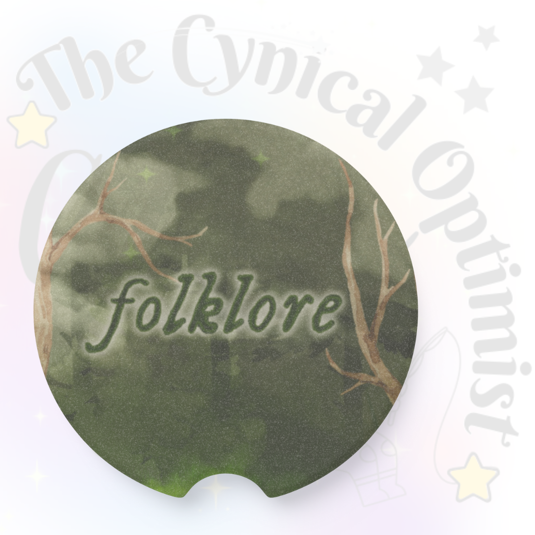 folklore Car Coaster Set | Absorbent Soapstone Cup Holder | Swiftie Gift