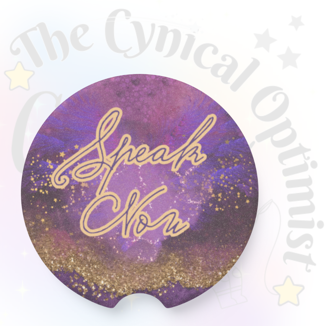 Unique Speak Now Album Inspired Absorbent Soapstone Car Cup Holder Coaster - Taylor Fan Gift Idea | Free Shipping  | Swift Fans