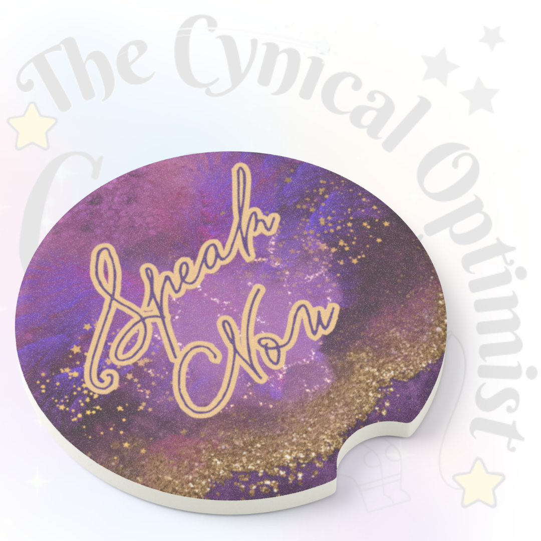 Unique Speak Now Album Inspired Absorbent Soapstone Car Cup Holder Coaster - Taylor Fan Gift Idea | Free Shipping  | Swift Fans