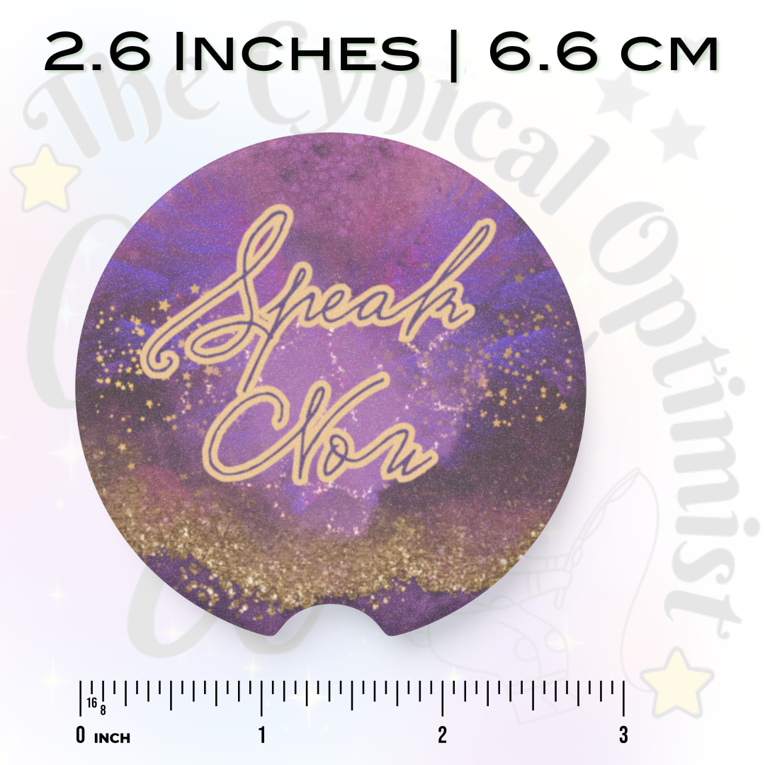 Unique Speak Now Album Inspired Absorbent Soapstone Car Cup Holder Coaster - Taylor Fan Gift Idea | Free Shipping  | Swift Fans