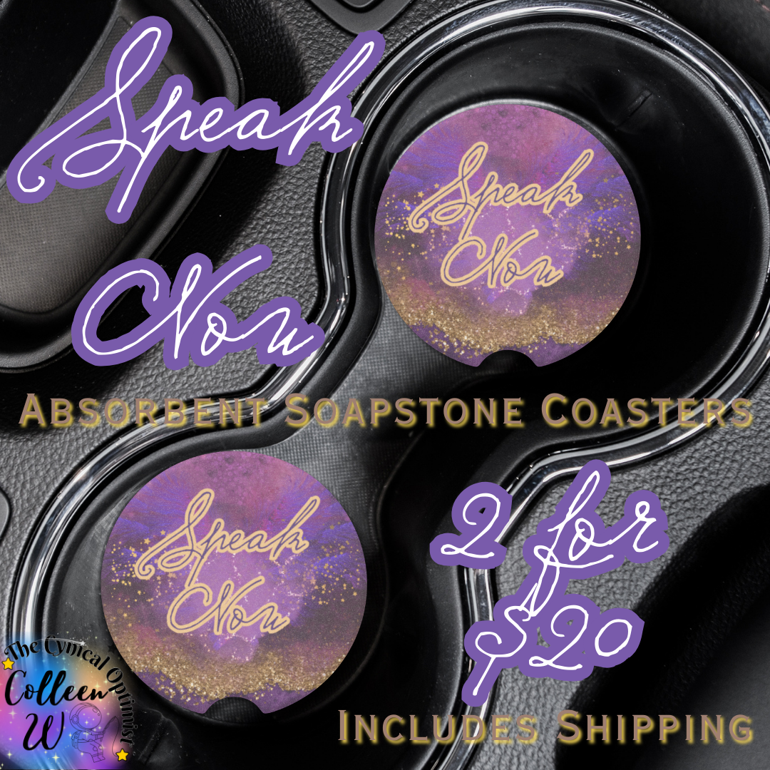 Unique Speak Now Album Inspired Absorbent Soapstone Car Cup Holder Coaster - Taylor Fan Gift Idea | Free Shipping  | Swift Fans