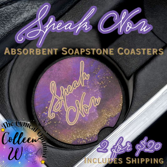 Unique Speak Now Album Inspired Absorbent Soapstone Car Cup Holder Coaster - Taylor Fan Gift Idea | Free Shipping  | Swift Fans