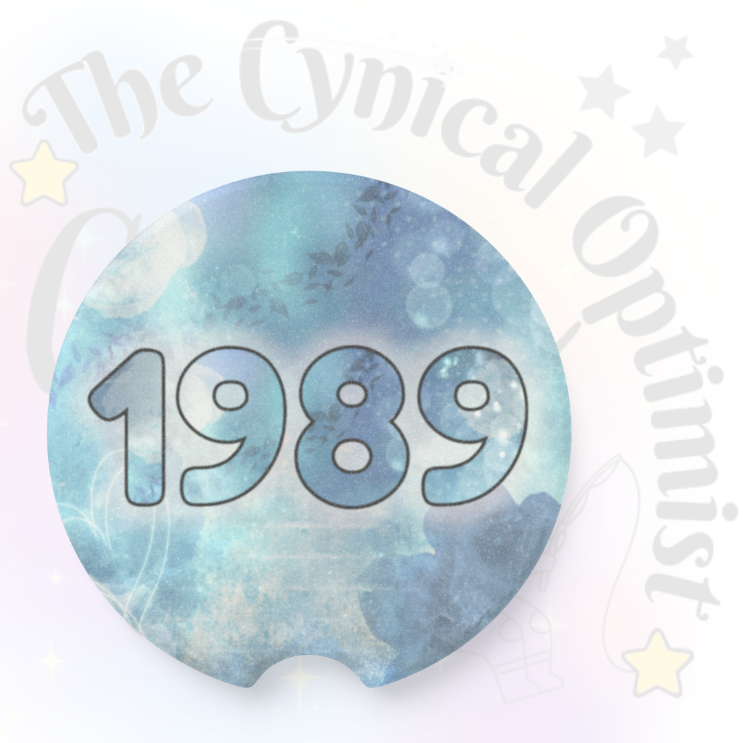 Unique 1989 Album Inspired Colorful Absorbent Soapstone Car Cup Holder Coaster - Taylor Fan Gift Idea | Free Shipping | Blues