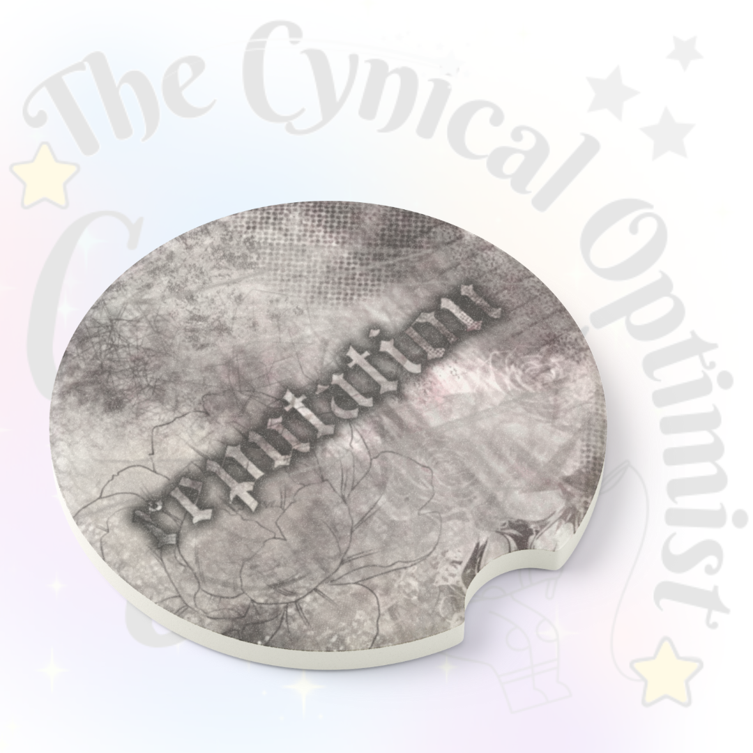 Unique Reputation Album Inspired Absorbent Soapstone Car Cup Holder Coaster - Taylor Fan Gift Idea | Free Shipping  | Swift Fans