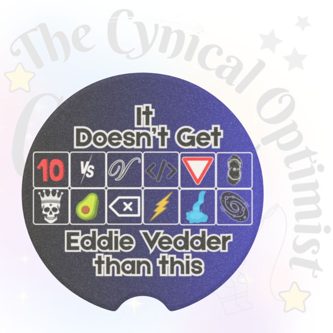 Car Coaster, Blue Gradient, Pearl Jamm  Studio Album Tribute, Eddie Vedder, Cup Holder, Soapstone Absorbent, Car Accessories | Free Shipping