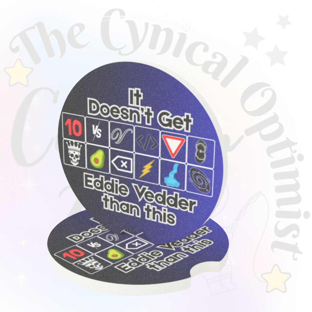 Car Coaster, Blue Gradient, Pearl Jamm  Studio Album Tribute, Eddie Vedder, Cup Holder, Soapstone Absorbent, Car Accessories | Free Shipping