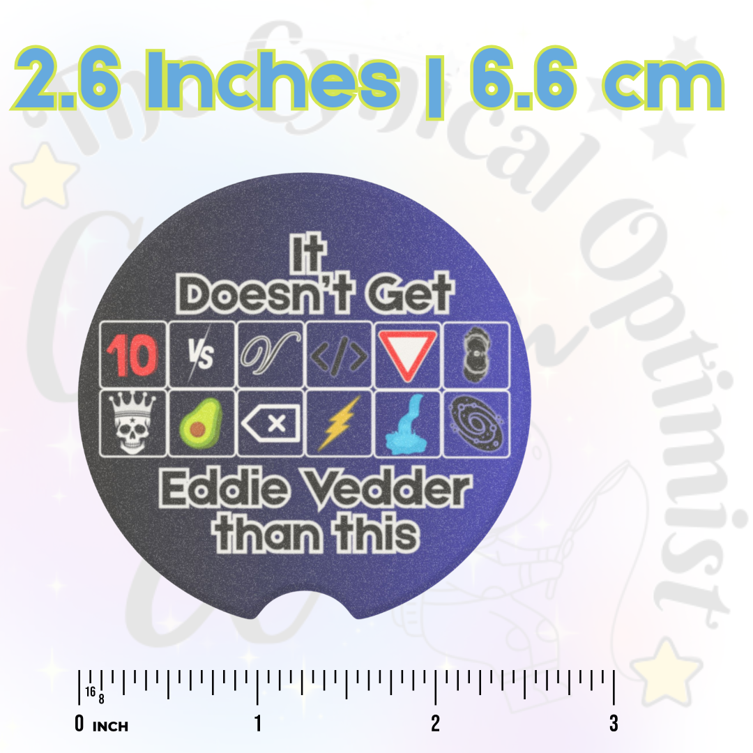 Car Coaster, Blue Gradient, Pearl Jamm  Studio Album Tribute, Eddie Vedder, Cup Holder, Soapstone Absorbent, Car Accessories | Free Shipping