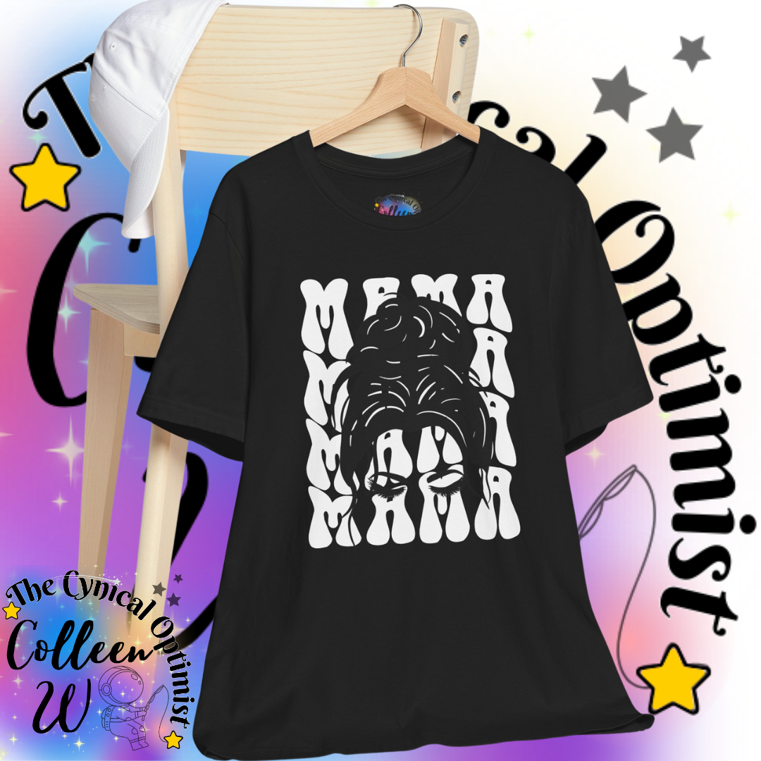 Mama Black Tshirt, Mother's Day Gift, Women's Graphic Tee, Mom Life Shirt, Family Apparel | Free Shipping