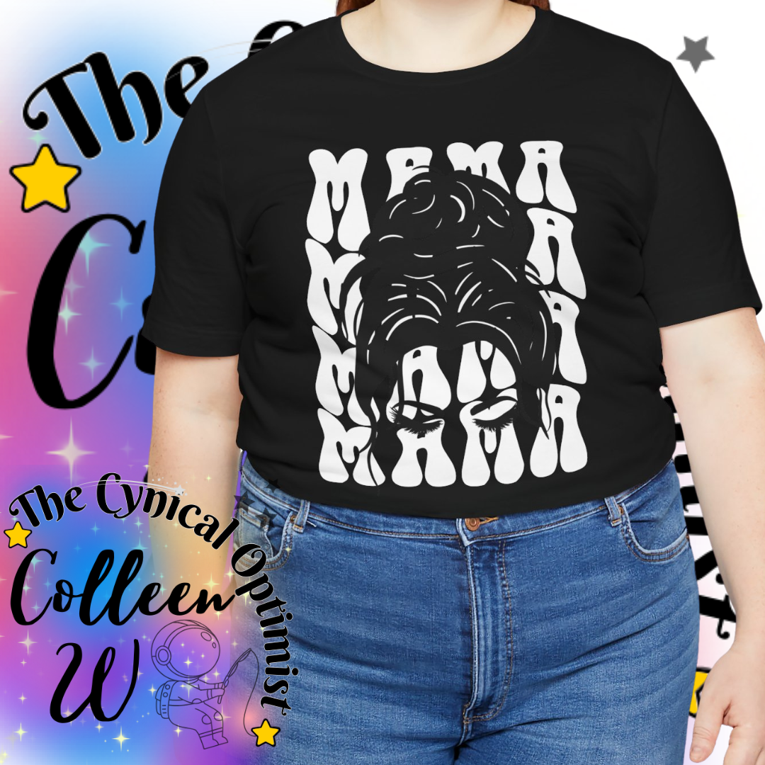 Mama Black Tshirt, Mother's Day Gift, Women's Graphic Tee, Mom Life Shirt, Family Apparel | Free Shipping