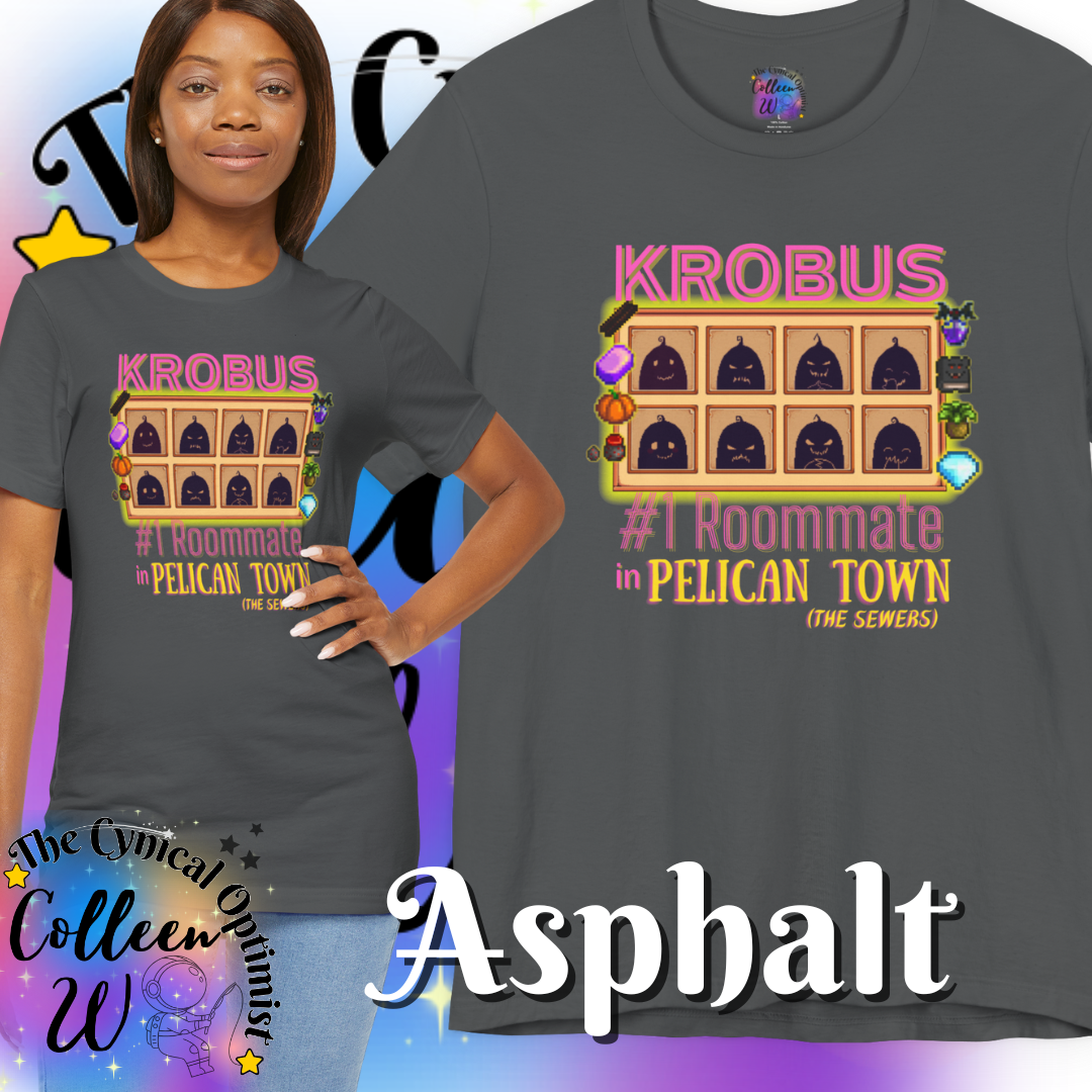 Stardew Valley Krobus #1 Roommate tshirt Pelican Town | Gift for Gamers, Friends | Casual Soft Tee | Free Shipping