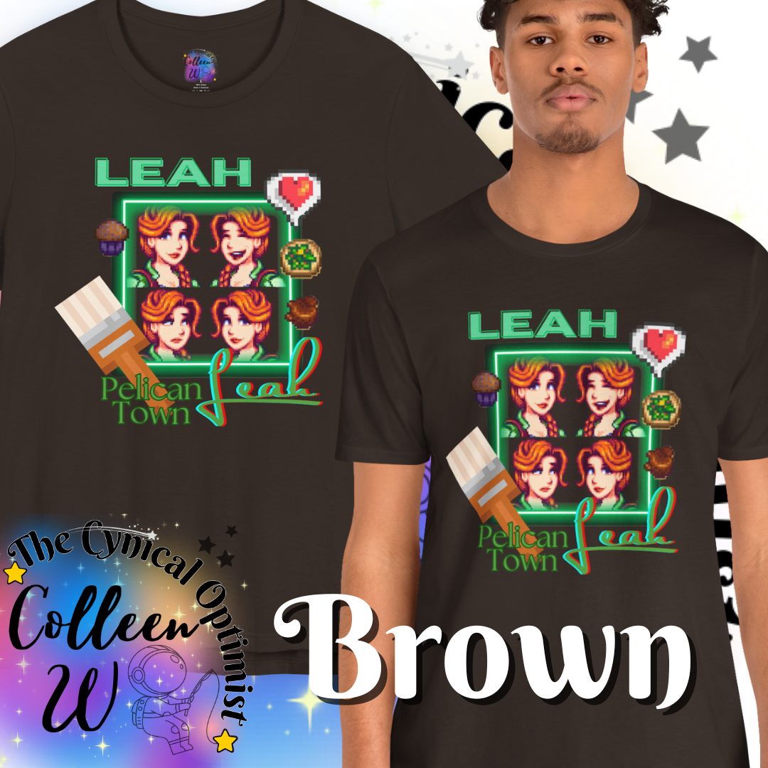 Pelican Town Leah Tee - Cute Vintage Gamer Shirt, Casual Style, Gamer Gift, Video Game Merchandise, Unique Fan Apparel