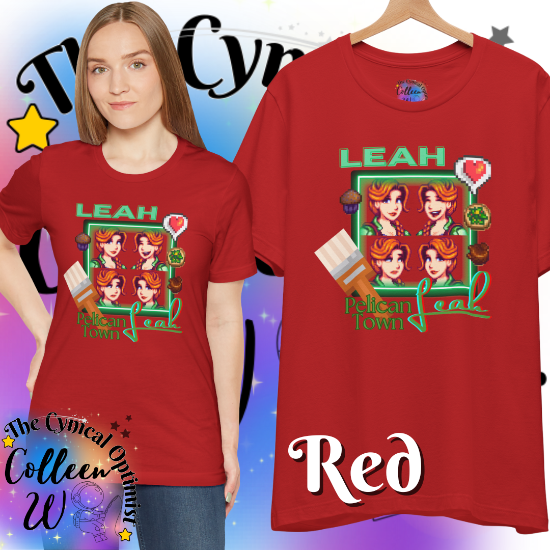 Pelican Town Leah Tee - Cute Vintage Gamer Shirt, Casual Style, Gamer Gift, Video Game Merchandise, Unique Fan Apparel