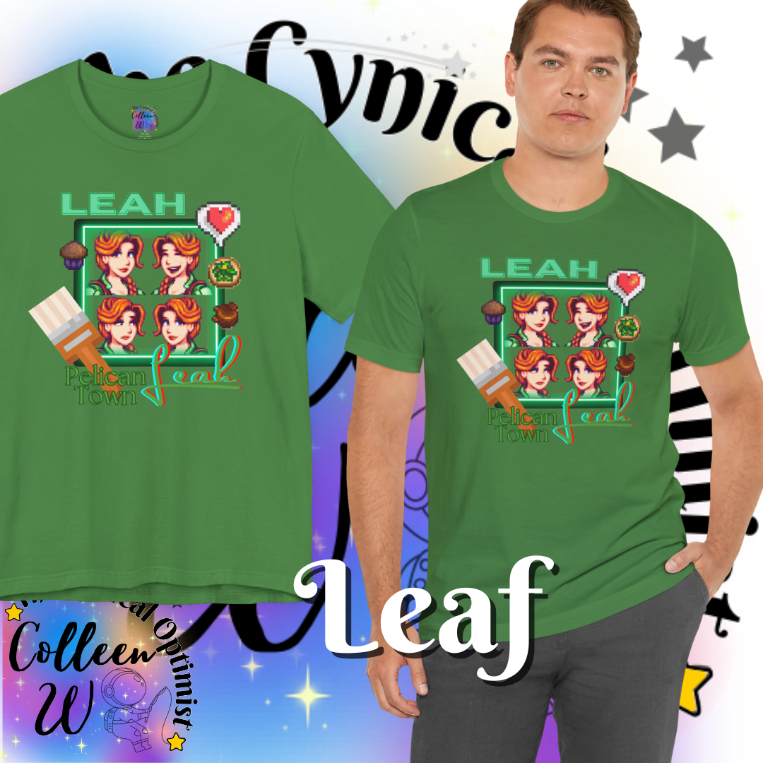 Pelican Town Leah Tee - Cute Vintage Gamer Shirt, Casual Style, Gamer Gift, Video Game Merchandise, Unique Fan Apparel