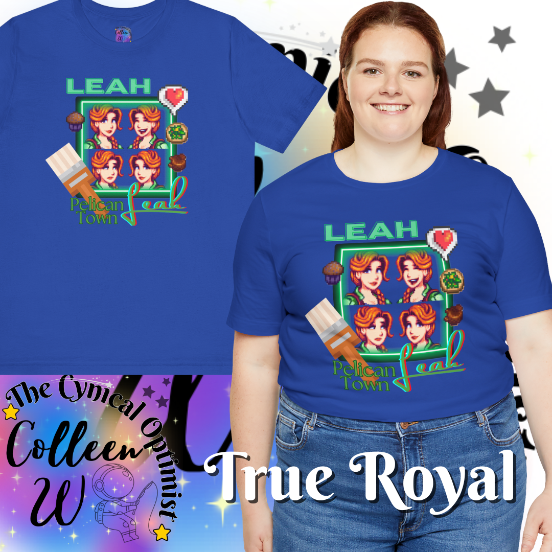 Pelican Town Leah Tee - Cute Vintage Gamer Shirt, Casual Style, Gamer Gift, Video Game Merchandise, Unique Fan Apparel