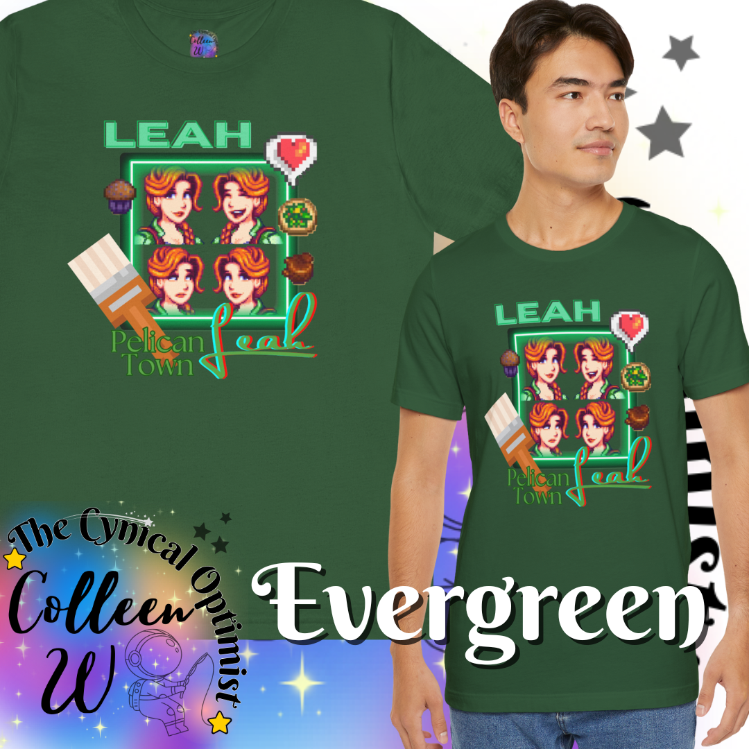 Pelican Town Leah Tee - Cute Vintage Gamer Shirt, Casual Style, Gamer Gift, Video Game Merchandise, Unique Fan Apparel