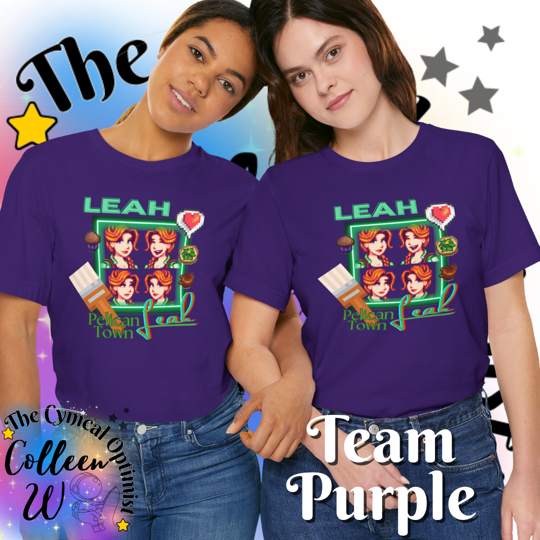 Pelican Town Leah Tee - Cute Vintage Gamer Shirt, Casual Style, Gamer Gift, Video Game Merchandise, Unique Fan Apparel