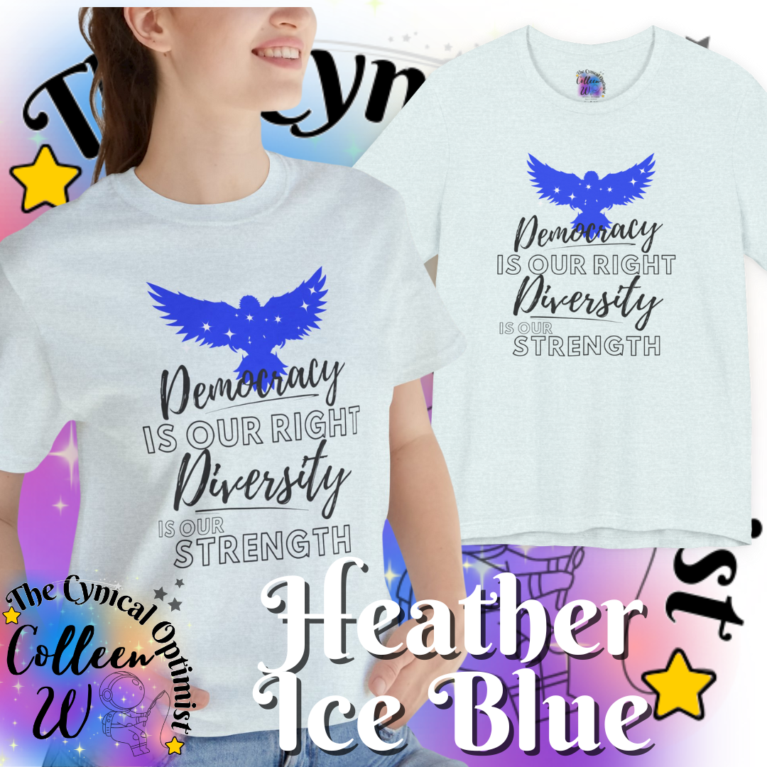 Inspirational Patriotic Eagle T-Shirt | Unity & Diversity | Unisex Cotton Tee