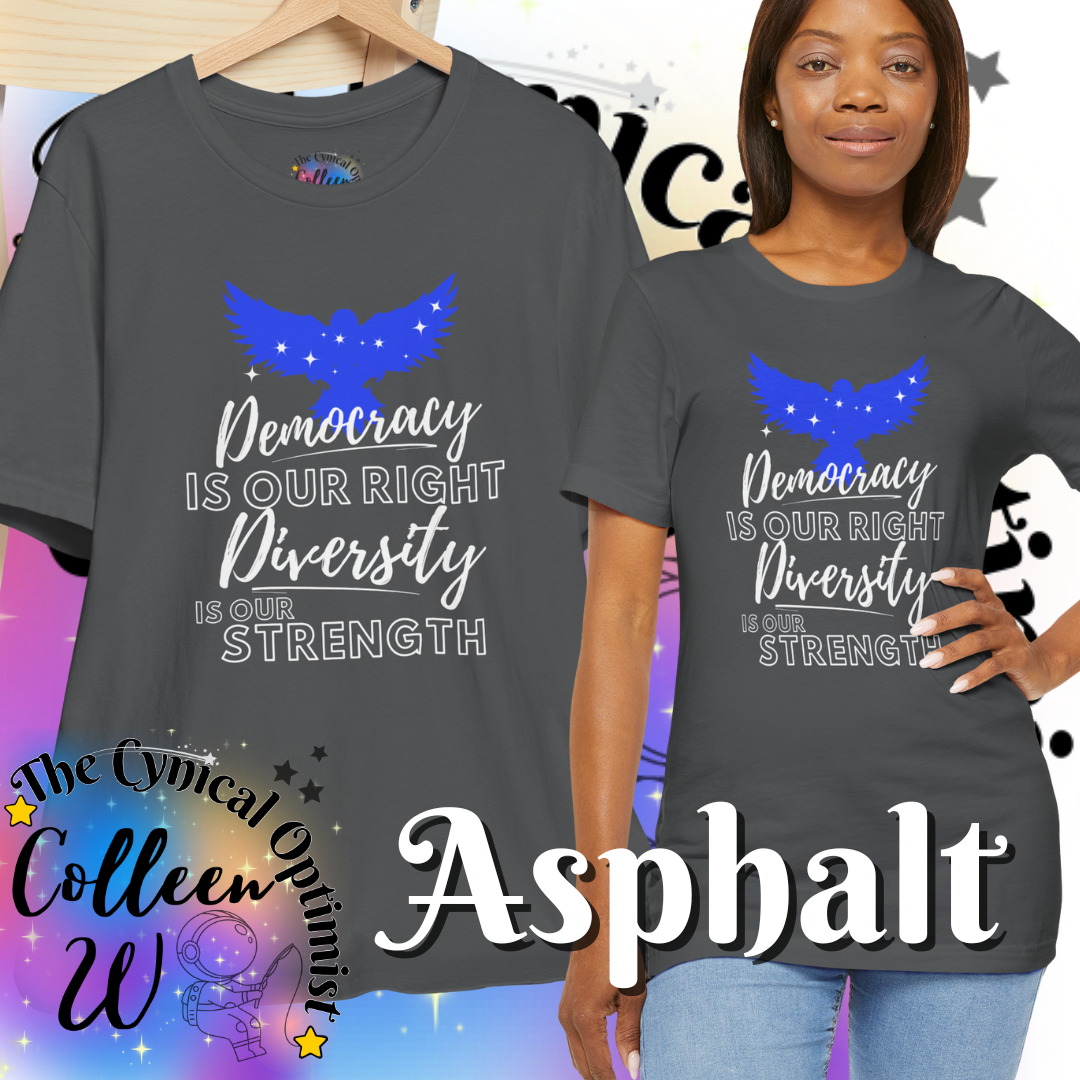 Inspirational Patriotic Eagle T-Shirt | Unity & Diversity | Unisex Cotton Tee