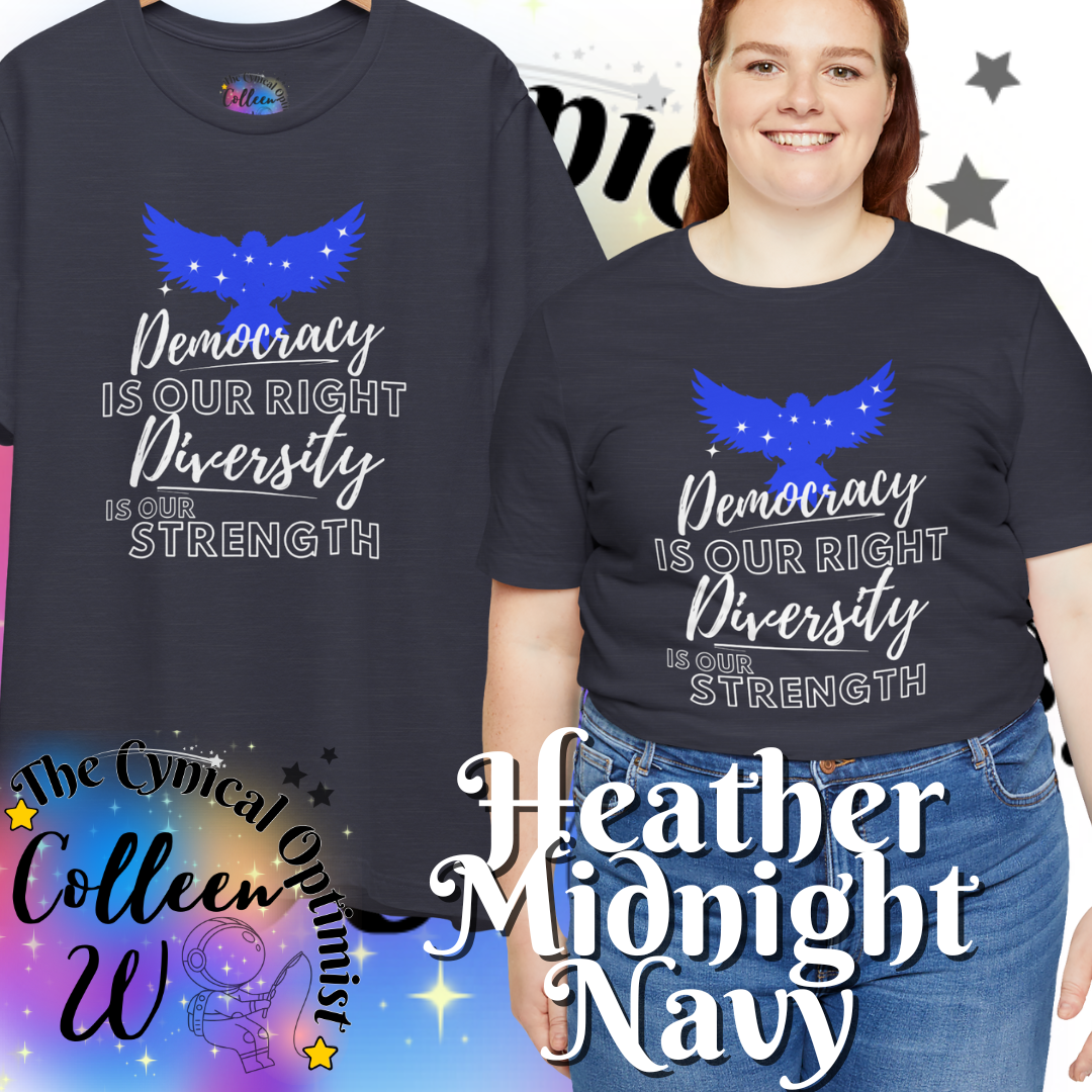 Inspirational Patriotic Eagle T-Shirt | Unity & Diversity | Unisex Cotton Tee