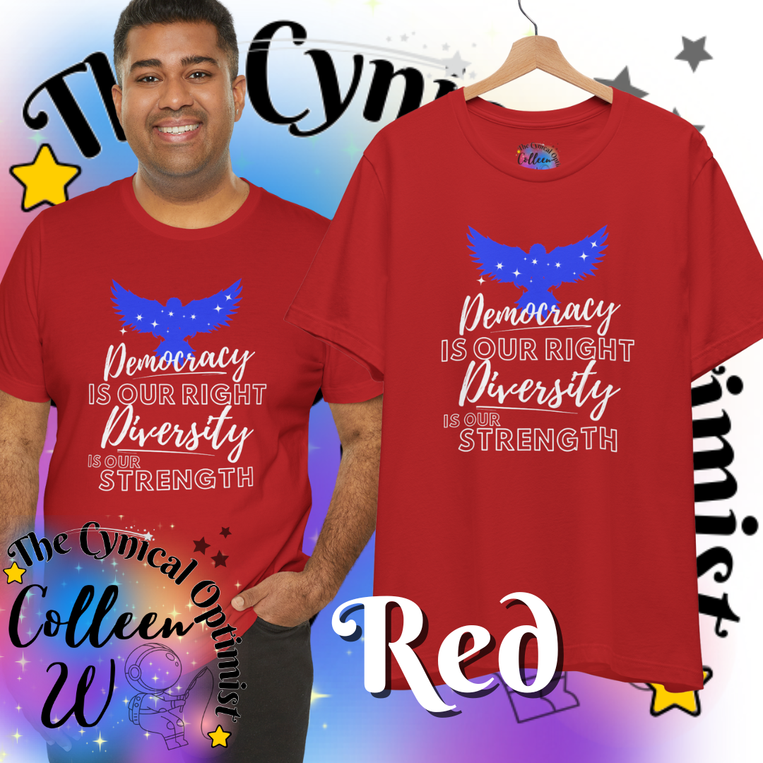 Inspirational Patriotic Eagle T-Shirt | Unity & Diversity | Unisex Cotton Tee