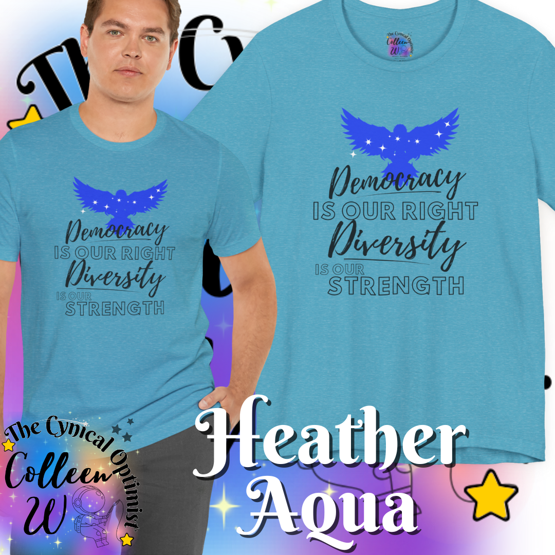 Inspirational Patriotic Eagle T-Shirt | Unity & Diversity | Unisex Cotton Tee