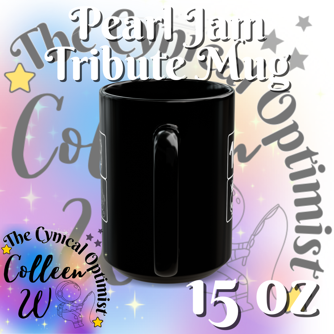 Pearl Jam 12 Albums Black Mug | Studio Discography Grid | 11oz/15oz Ceramic