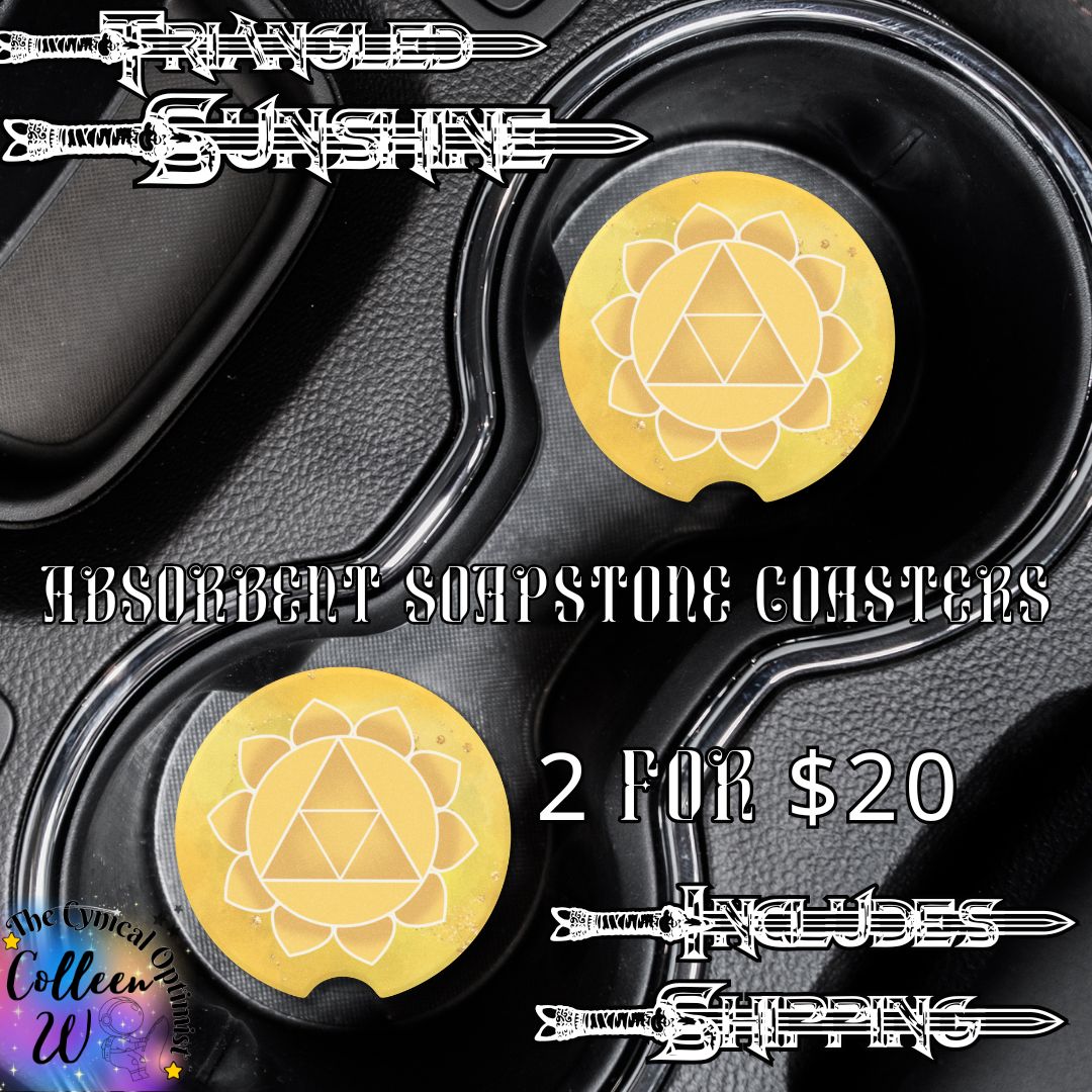 Zelda Car Coaster | Legend of Zelda Cup Holder Accessory | Gaming Gift